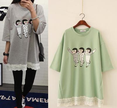 甜美新風(fēng)尚，輕盈一夏——A80L64花邊寬松純棉五分袖T恤女裝批發(fā)指南